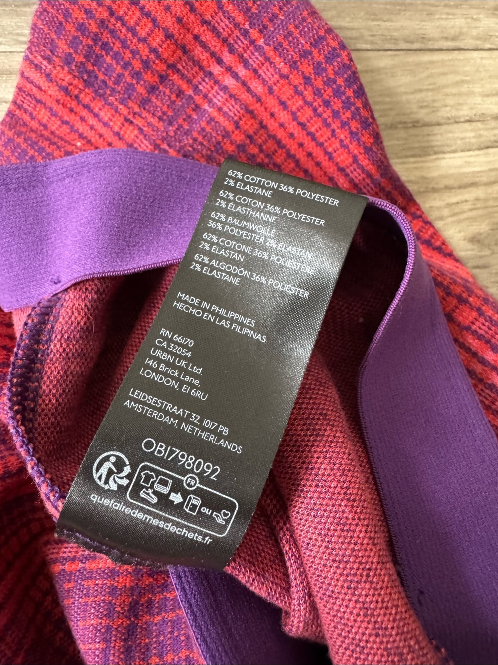 Maeve by Anthropologie Margot Kick-Flare Pants in Red and Purple Plaid Sz Small - Picture 5 of 10